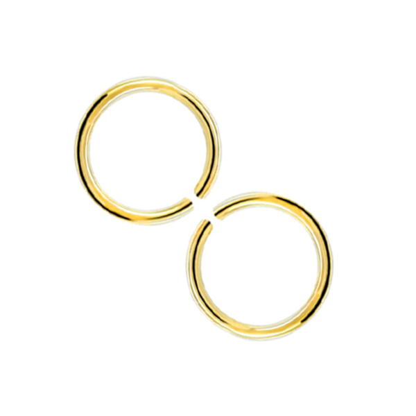 2-pack Guld Fake Piercing Öron Läpp Näsring Septum Läppring guld