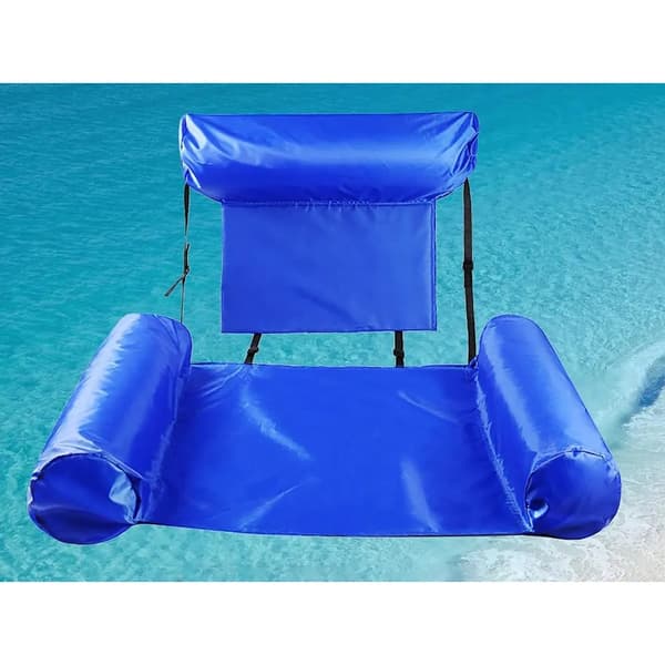 Oppustelig poolstol badesag – Flydende luftmadras med ryglæn til pool og strand