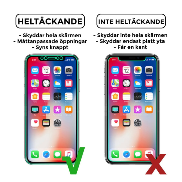 Heltäckande iPhone 11 Pro Max Skärmskydd Nanoedge Skyddsplast transparent