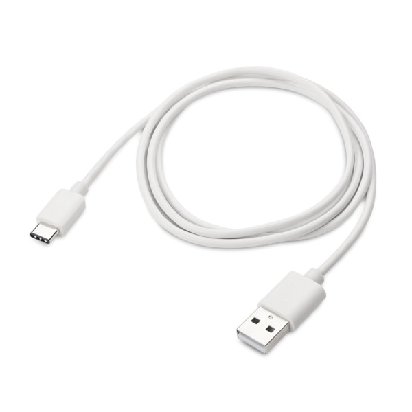 1m USB-C Laddkabel Quick Charge 3A Type-C vit