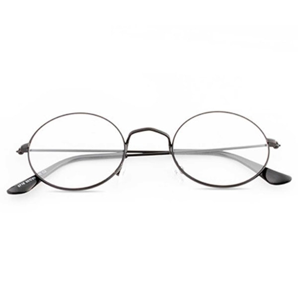 Runde briller med klart glas uden styrke sort sort