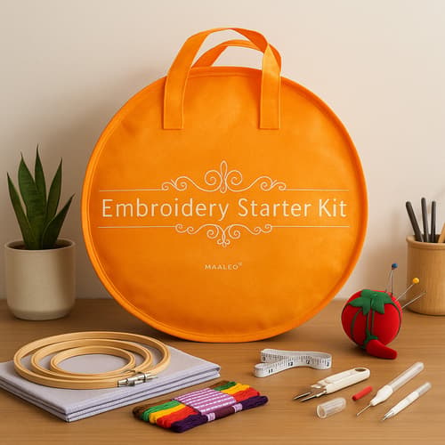 Broderi-set, Komplett Startkit med 100 Färger