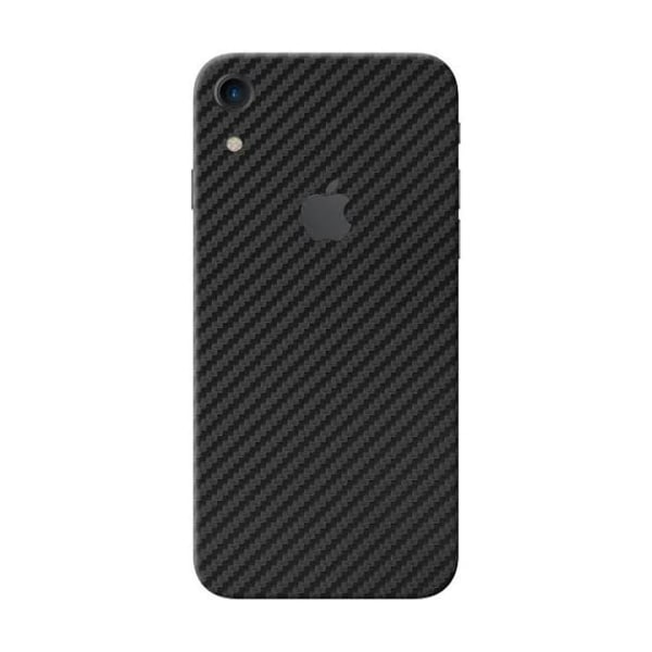 3-pack iPhone XR Carbon Fiber Vinyl Skin Wrap Tilbage gennemsigtig