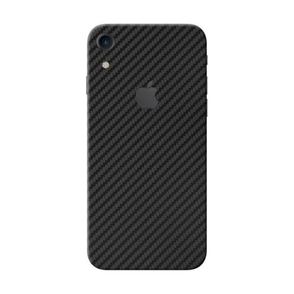 iPhone XR -hiilikuitu vinyyli ihon kääre takaisin läpinäkyvä