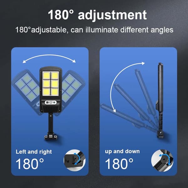 LED Strålkaster 90W med Solcelle, Bevægelsessensor og Skumringssensor IP67