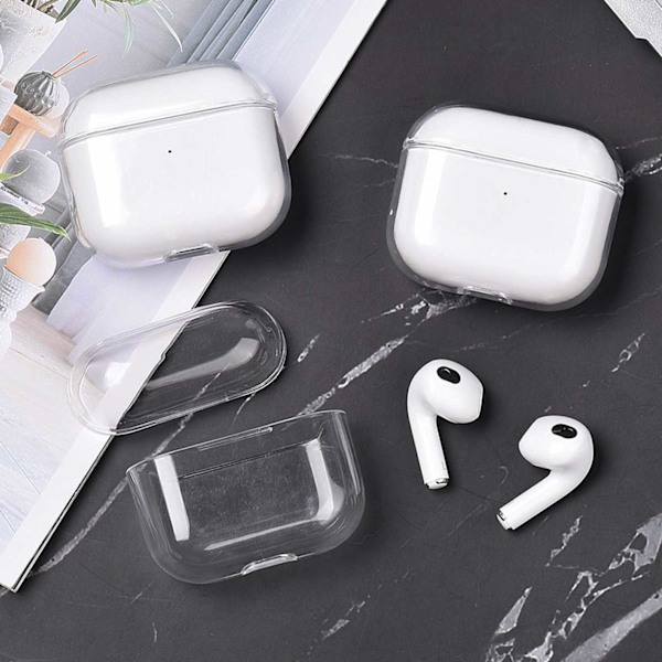 Gjennomsiktige AirPods 3 Case Shock -målrettet beskyttelsessak gjennomsiktig