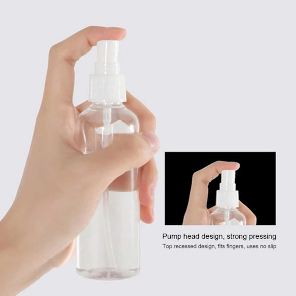 3st Refill Flaska Påfyllning Spray 100ml - Resekit - Parfymrefill transparent