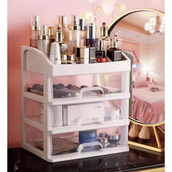 Makeup Organizer | Arrangør for sminke og kosmetikk hvit