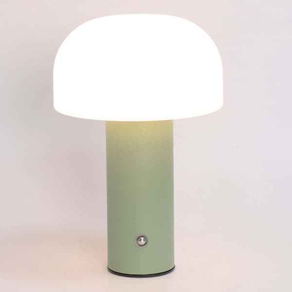 Retro Bordlampe Sopp | Trådløs Oppladbar LED Lampe Grønn