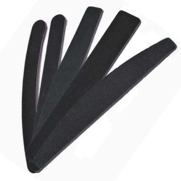 Dobbelt -sidet neglefiler 5 -pack -100/180 neglefil sort sort