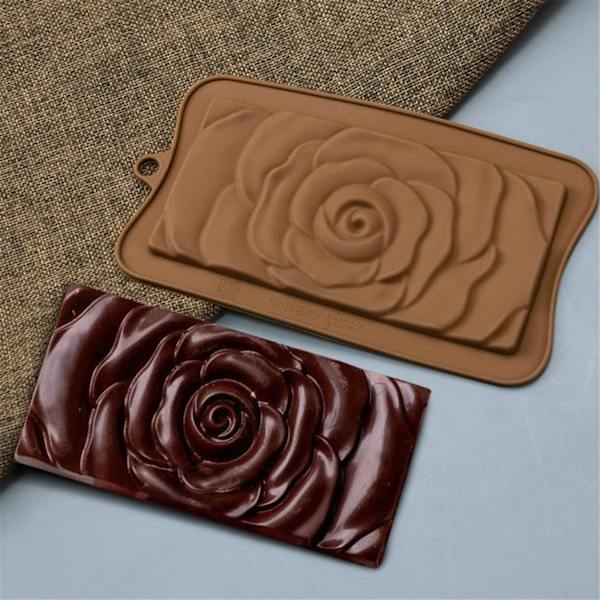Bakeform Silikon Sjokoladeform for Sjokoladekake med Rose