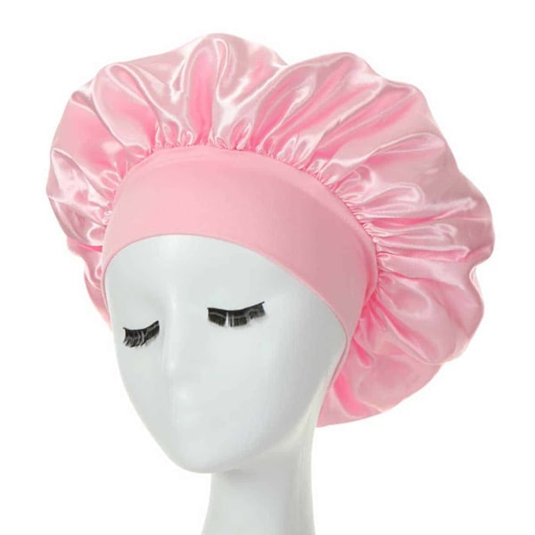 Sovmössa - Satin Bonnet - Sleep Cap Rosa One Size rosa