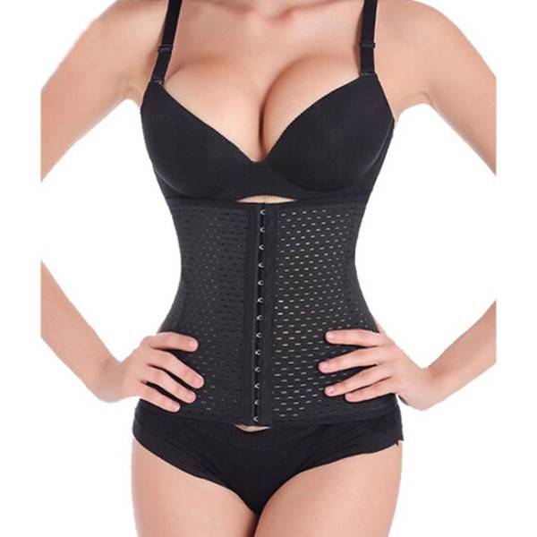 Talje Trainer / Shaper Corset Ryggest for bedre kropsholdning (XXL) sort XXL