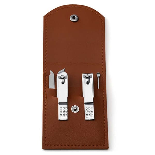 Lille Manicure Set 4 Dele Nail Clippers Nailkit Etui Brown brun