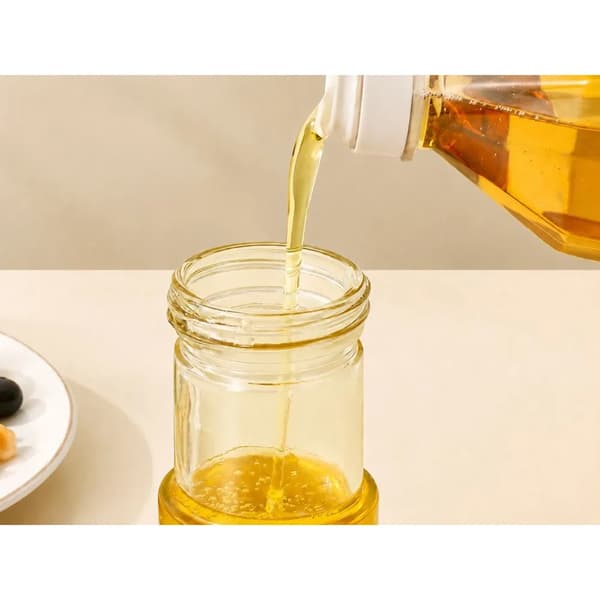Oljesprayflaske for olivenolje og eddik 210 ml glassgrå