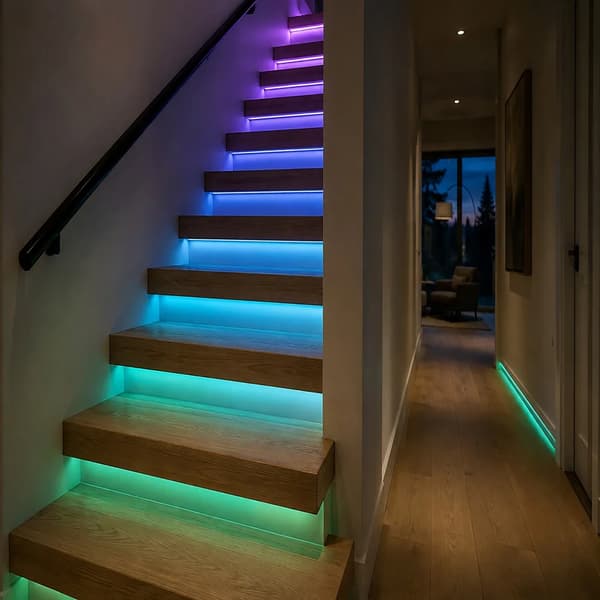 Neon LED Strip RGB 5m Bluetoothilla, sovelluksella ja kaukosäätimellä
