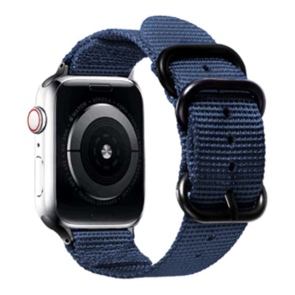Apple Watch 1-8/SE/Ultra 42/44/45/49 Nylonarmband Natoarmband blå