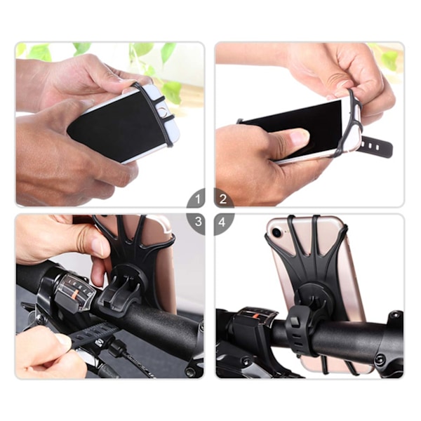 Universal Mobile Holder Bicycle Bicycle Control Holder for Mobile svart