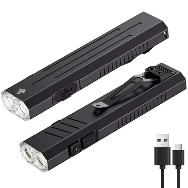 Ladattava EDC-taskulamppu 912lm Turbo, Klipsi ja Magneetti