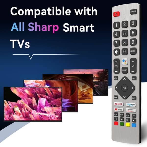 Sharp-yhteensopiva TV-kaukosäädin SHWRMC0133 harmaa