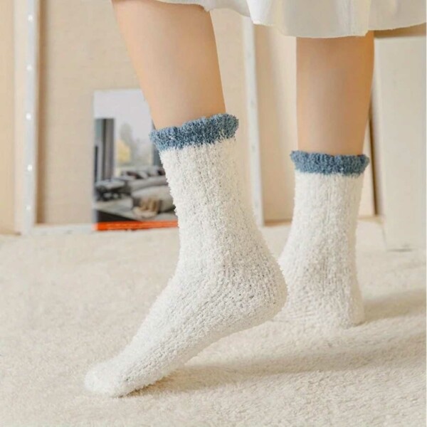 Lurviga Raggsockor - Plysch Varm Fleece Vit vit