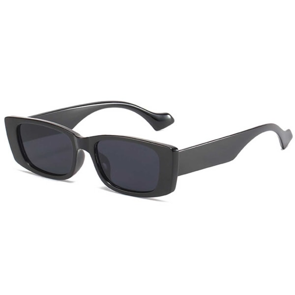 Sorte rektangulære solbriller sort