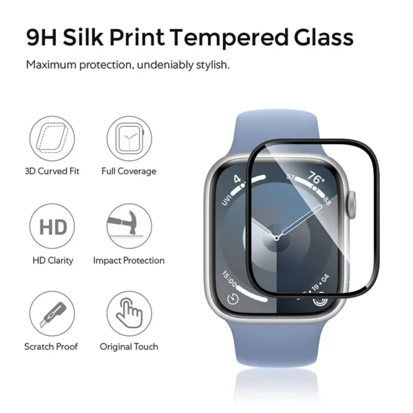 Apple Watch 38mm Heltäckande Skärmskydd Easy Install transparent