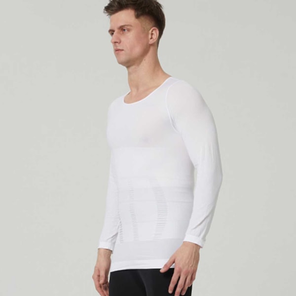 Formande Hållnings T-shirt Posture Shirt | Valbar Storlek | Vit M