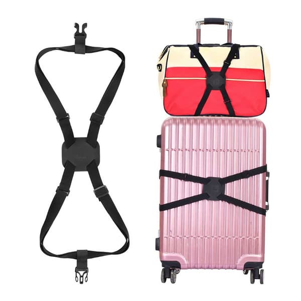 Bearing Holder Bagage Band - Fastgør bag Håndbagage på kuffert sort