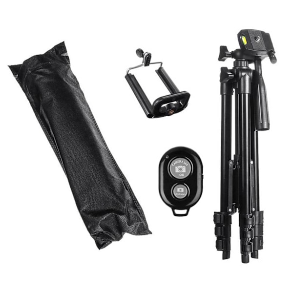 Tripod Kamerastativ med Fjärrkontroll för Mobil svart