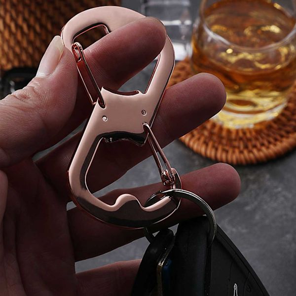 Nøglering Carabiner Carbines med CapSome Opener Black sort