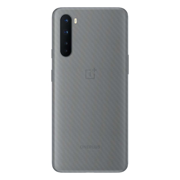 OnePlus North Carbon Fiber Vinyyli ihon tarran suojakalvo takaisin läpinäkyvä