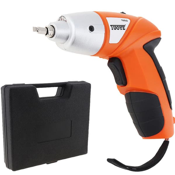 Uppladdningsbar Mini Skruvdragare och Borrmaskin 45 Bits orange