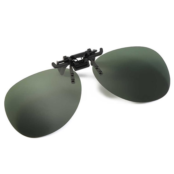Clip-on Aviator solbriller pilot briller grønne grøn