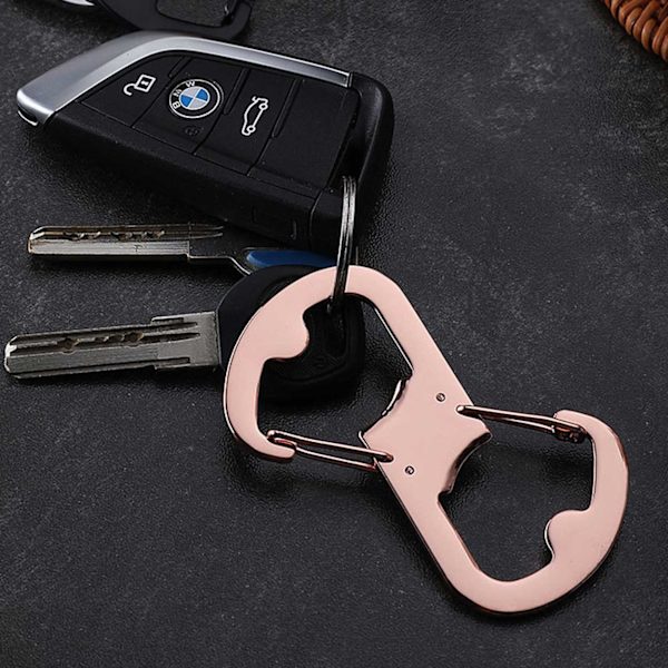 Nøglering Carabiner Carbines med CapSome Opener Black sort