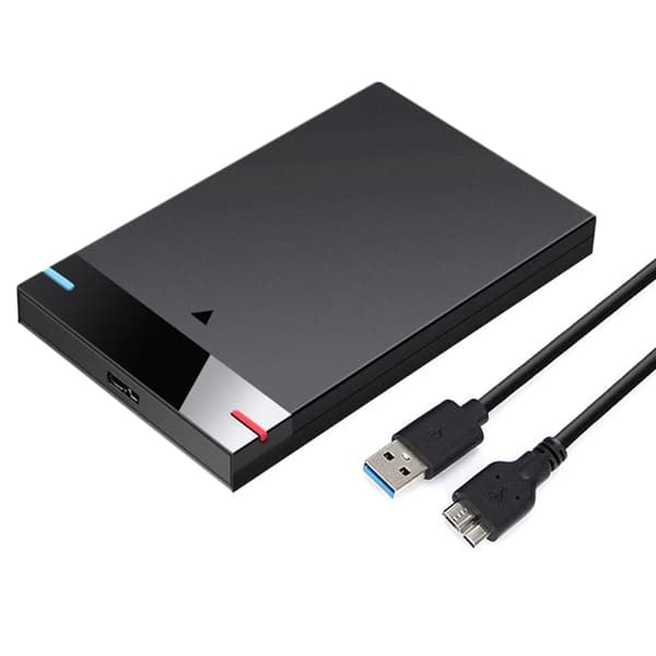 Hårddiskkabinett 2,5 tum USB 3.0 för SATA SSD och HDD – Verktygsfri Montering Svart