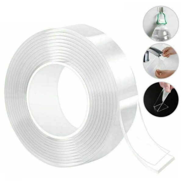 Nanot Tape - Dobbelt sidestilt bøding - Nano Tape gjennomsiktig 5m