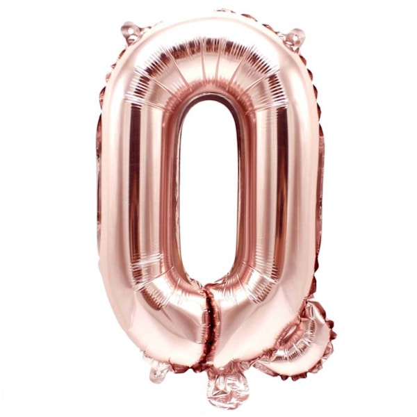 Brevballon rose guld 80cm laster brev: q Q