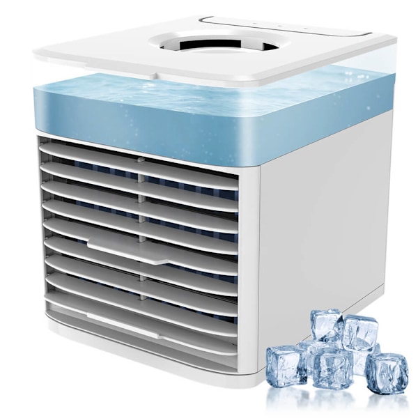 Portabel Luftkylare Air Cooler med Fläkt vit