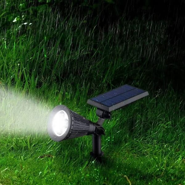 Solcellelampe LED RGB IP65 – Til mark & væg – Justerbar med skumringssensor og 3 lysstyrker