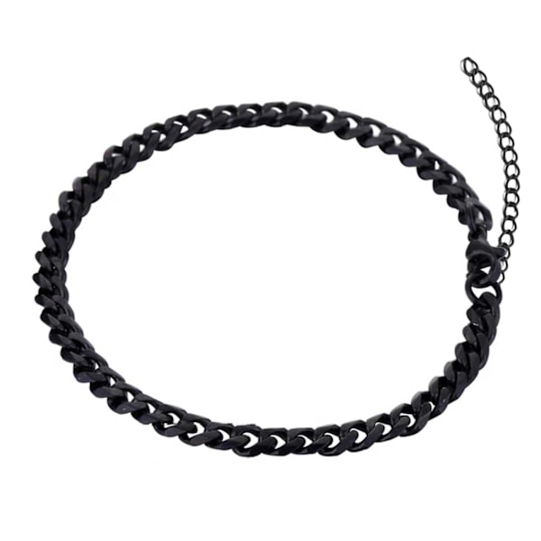 Justerbar Pansan Link Chain Armbånd Black Chain 5mm sort
