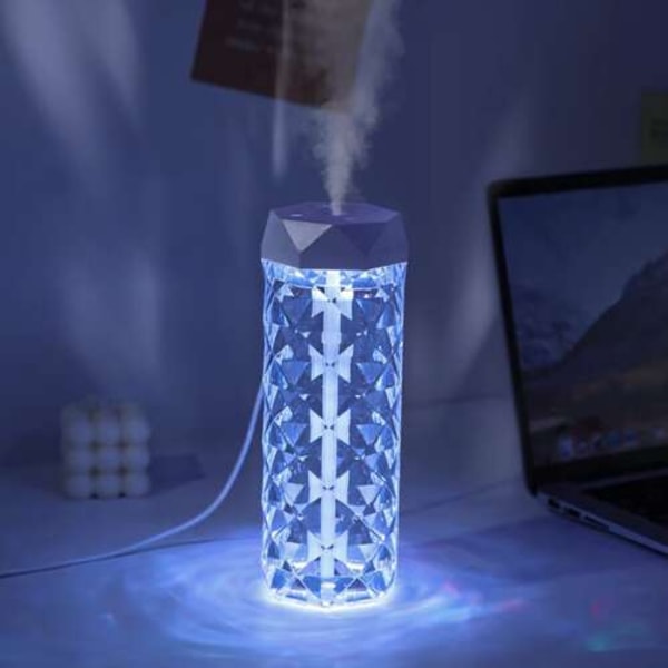 Aroma Diffuser Luftfuktare 2-i-1 RGB Nattlampa Kristall