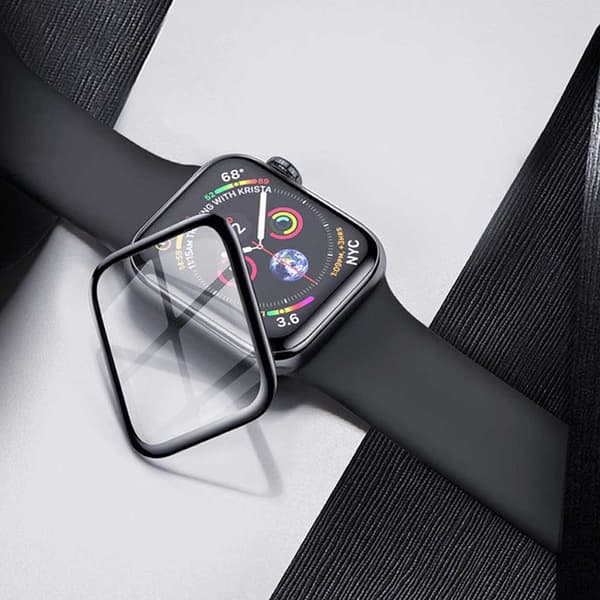 Apple Watch 4/5/6/Se 40 mm skærmbeskyttelse [3-pack] 3D Curve Display Protection sort