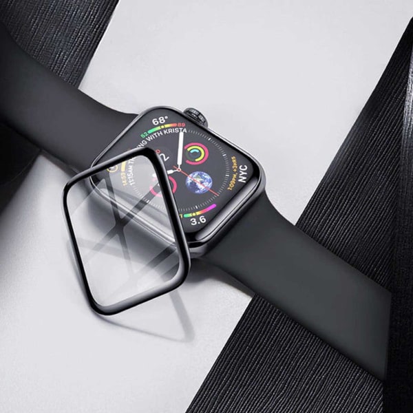 Apple Watch 7/8 45mm skjermbeskyttelse [2-pack] 3D Curve Display Protection svart