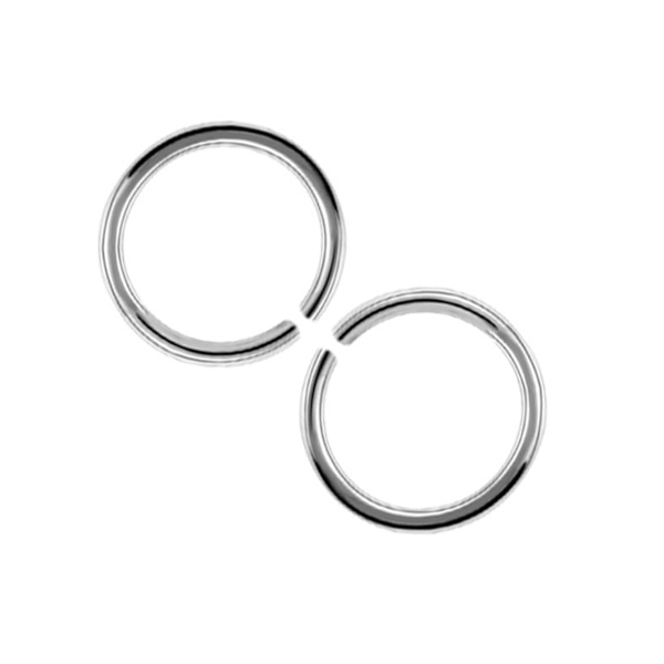 2-pack sølv falske piercing ører leppe nese septum leppe sølv
