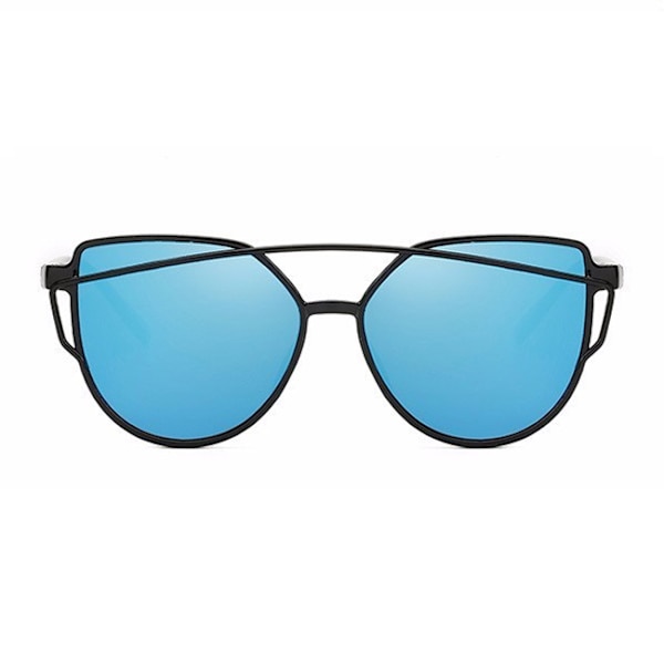 Retro solbriller Black Blue Glass + Senile String svart