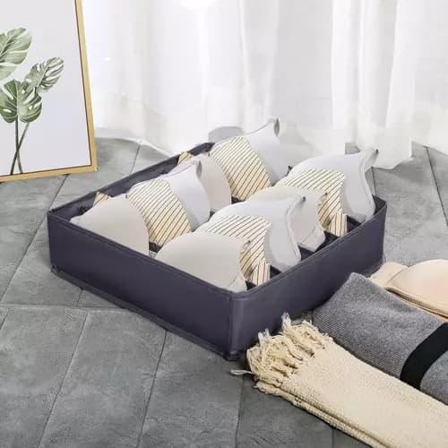 4-Pack Wardrobe Organizer Alusvaatteet säilytys Rinta Harmaa harmaa