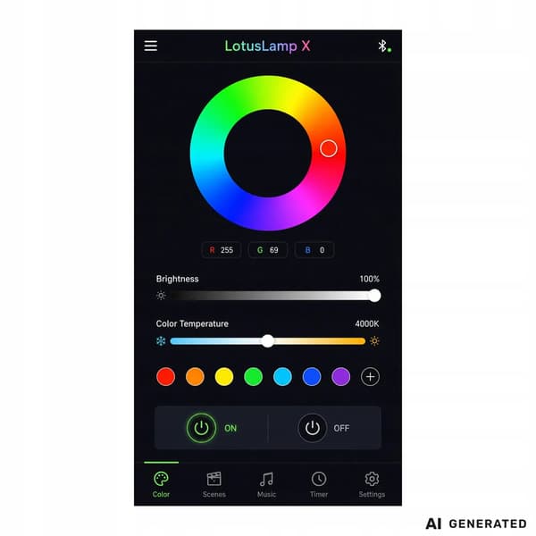 Neon LED Strip RGB 5m Vandtæt med Bluetooth og App