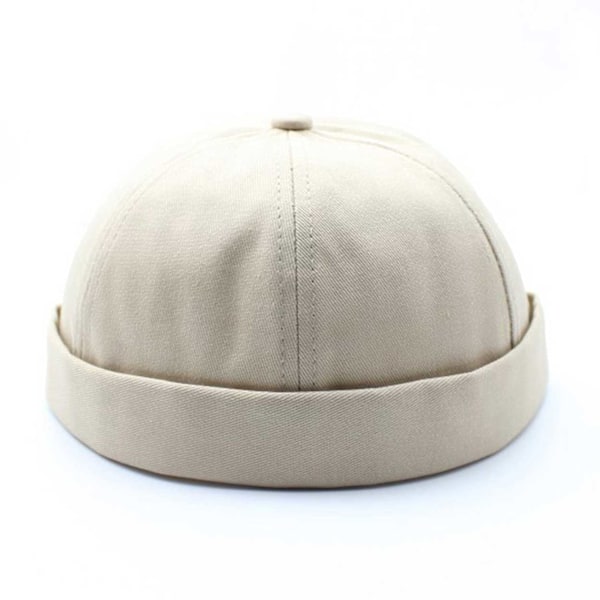 Beige Miki Hate Cap Roled Screen Cap Beanie Docer Sotar Cap beige