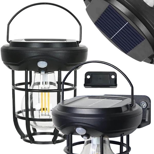 Solcellslykta med Väggfäste | 3 Lägen och Rörelsesensor